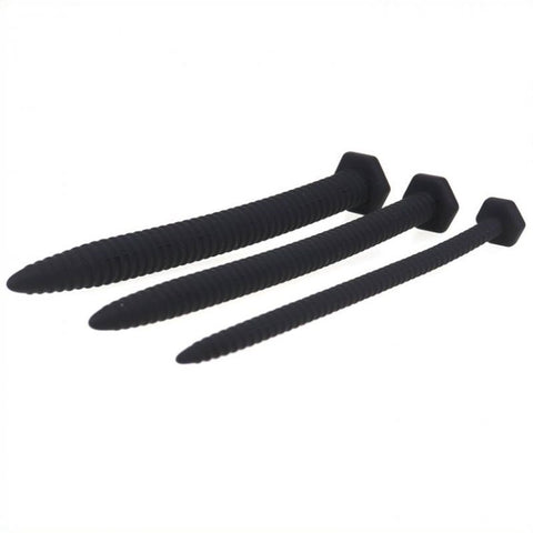 Silicone Screw Penis Plug Kit - Penis Plugs