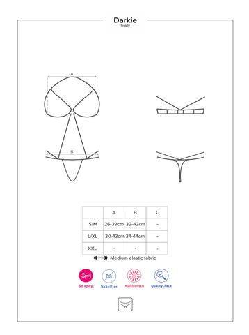 Obsessive Darkie Crotchless Womens Teddy - Teddies and Bodysuits