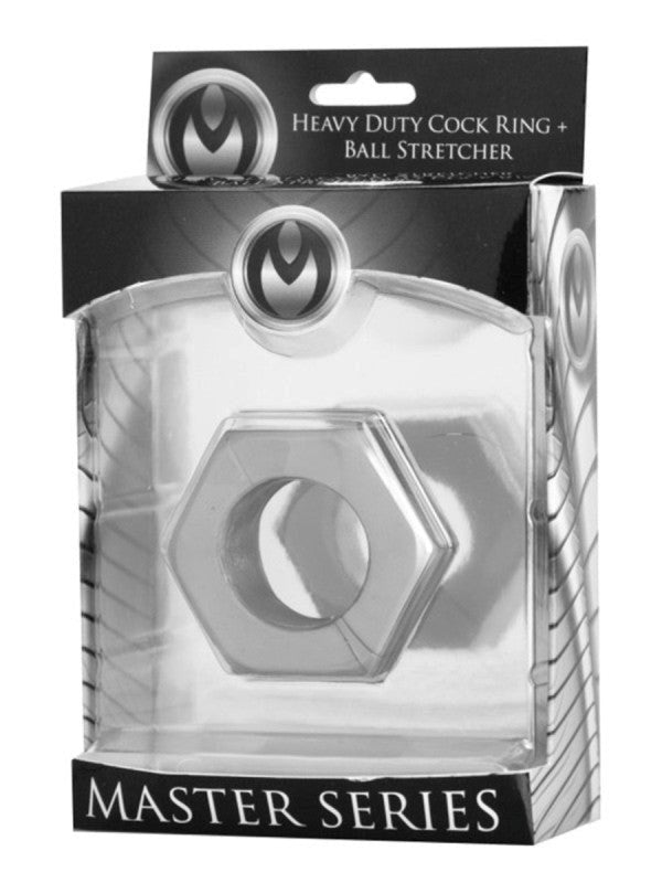 Silver Hex Heavy Duty Cock Ring and Ball Stretcher Cock Rings