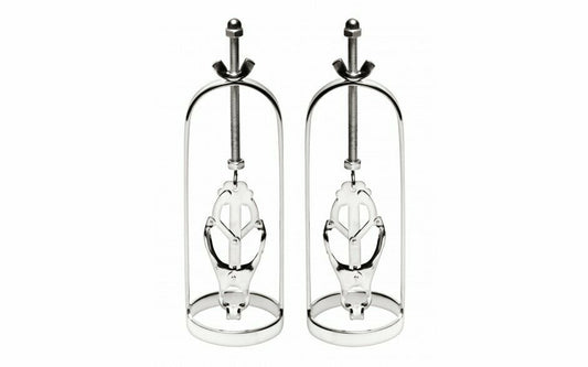 Master Series Stainless Steel Clover Clamp Nipple Stretcher Nipple and Clit Clamps