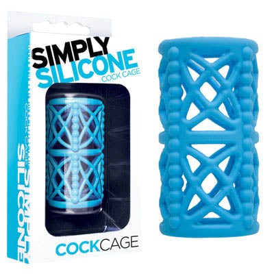 Simply Silicone Cock Cage Sky Blue Pumps, Extenders and Sleeves