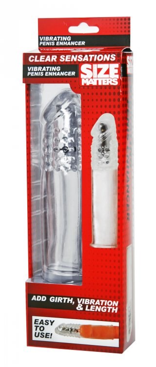 Size Matters Vibrating Penis Enhancer - Clear Sensations Pumps, Extenders and Sleeves