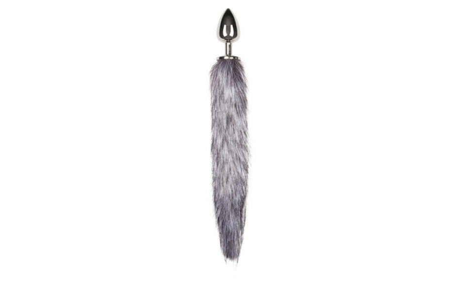 Fetish Collection Fox Tail No 4 Silver Anal Plug Butt Plugs