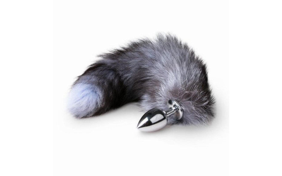 Fetish Collection Fox Tail No 4 Silver Anal Plug Butt Plugs