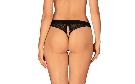 Obsessive Chemeris Crotchless Womens Panties Black - G-Strings, Panties and Shorts