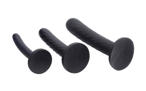 Strap U Trinity Strap On Silicone Dildo Set 3 Piece - Strap On Sextoys