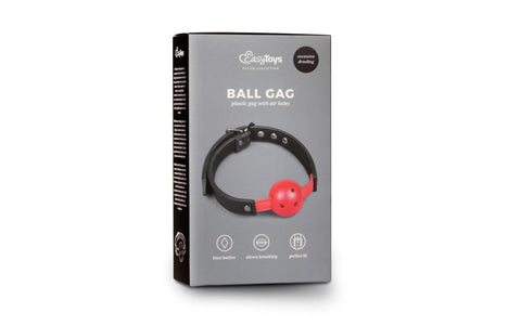 Fetish Collection BDSM Play Ball Gag With PVC Ball Red - Bondage Gags and Bits