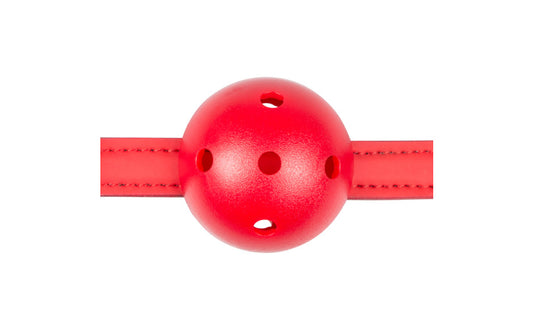 Fetish Collection BDSM Play Ball Gag With PVC Ball Red - Bondage Gags and Bits