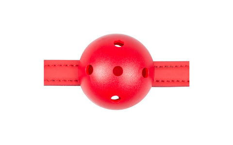 Fetish Collection BDSM Play Ball Gag With PVC Ball Red - Bondage Gags and Bits