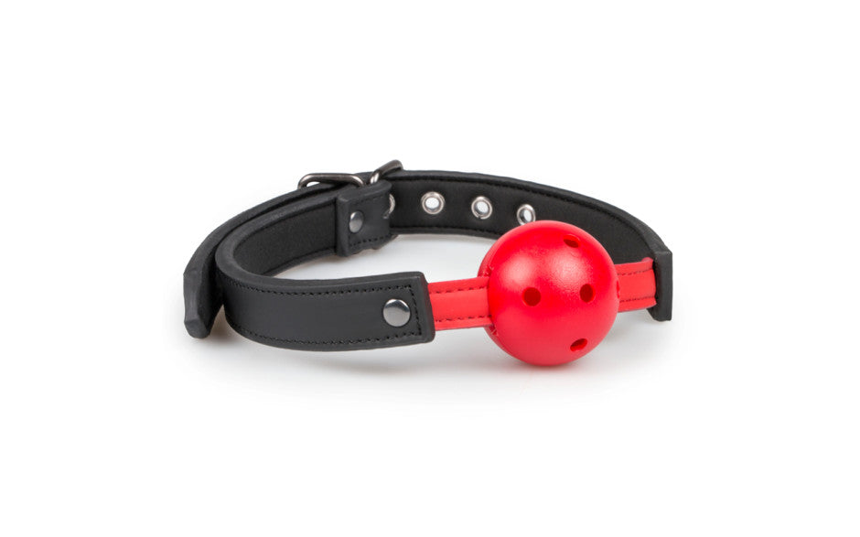 Fetish Collection BDSM Play Ball Gag With PVC Ball Red Bondage Gags and Bits