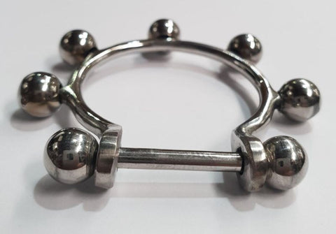 SoGou Frenulum Loop With 7 Barbells - Cock Rings