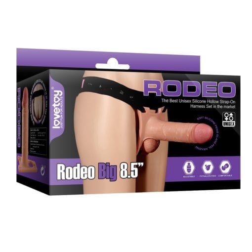 Lovetoy Rodeo Hollow Strap On Set 8.5 Inch Strap On Sextoys