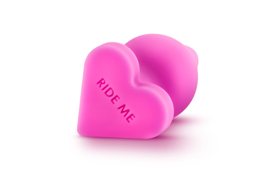 Play With Me Naughtier Candy Heart Shaped Ride Me Butt Plug 4 Inch Butt Plugs