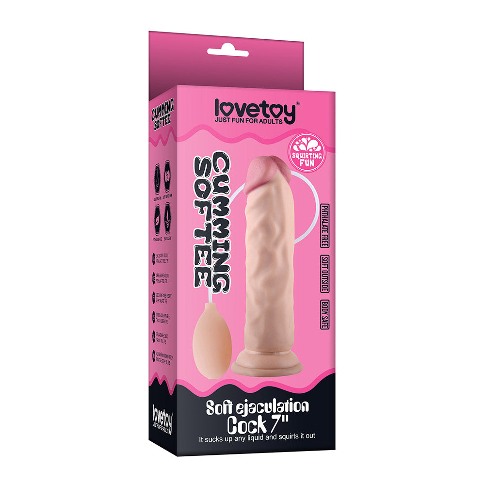 Lovetoy 8.5 Inch Soft Ejaculation Realistic Cock With Ball Realistic Dildos
