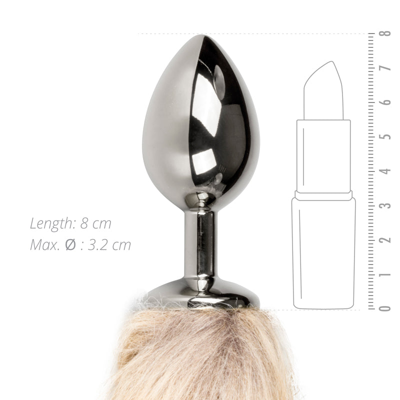 Fetish Collection Fox Tail No 2 Silver Butt Plug Butt Plugs