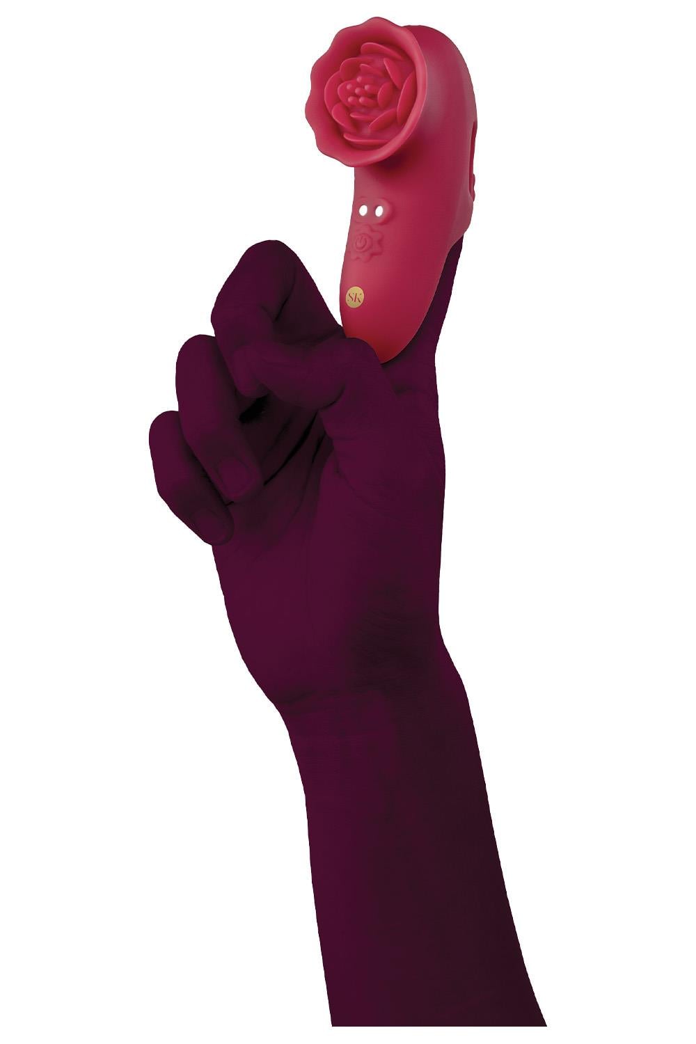 Xgen Secret Kisses ROSEGASM PLAYFUL PETAL Finger Stimulator Finger and Tongue Vibrators