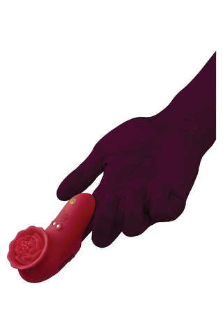 Xgen Secret Kisses ROSEGASM PLAYFUL PETAL Finger Stimulator - Finger and Tongue Vibrators