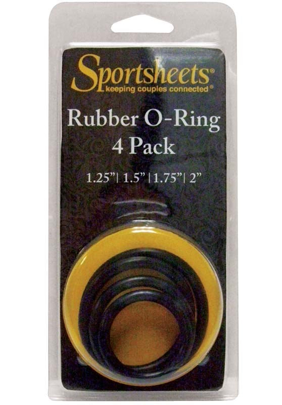 Sportsheets Rubber O-Ring 4 Pack Cock Rings