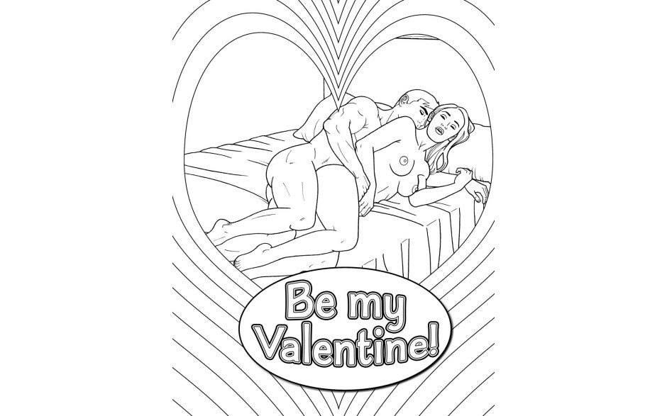 Wood Rocket My Naughty Valentine Adult Colouring Book Party Gifts and Novelties