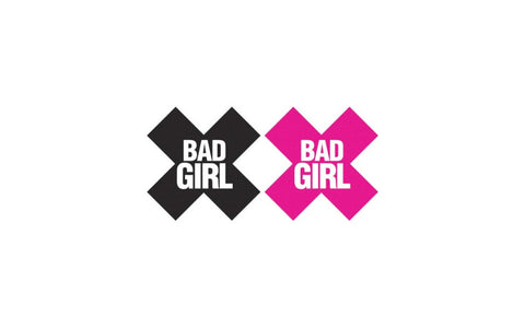Peekaboo Self Adhesive Nipple Pasties Bad Girl Black & Pink - Fancy Dress Ups