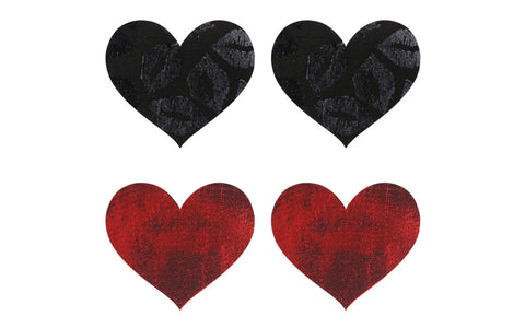 Peekaboo Stolen Kisses Hearts Shaped Nipple Pasties - Fancy Dress Ups