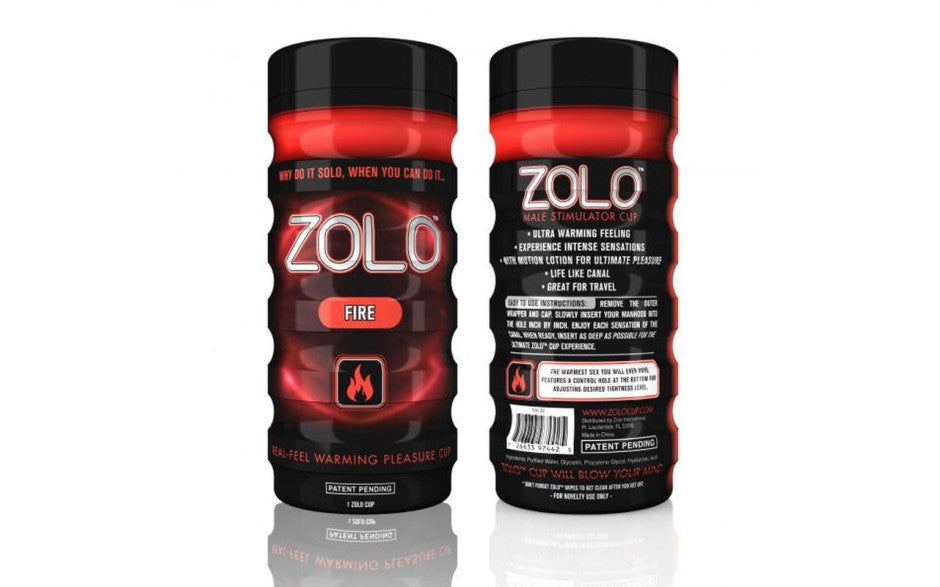 Zolo Fire Ultra Warming Sensations Male Masturbator Cup Masturbators and Strokers