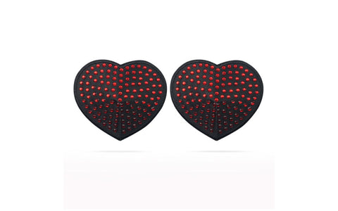 Lovetoy Reusable Red Diamond Heart Nipple Pasties - Breast and Nipple Toys