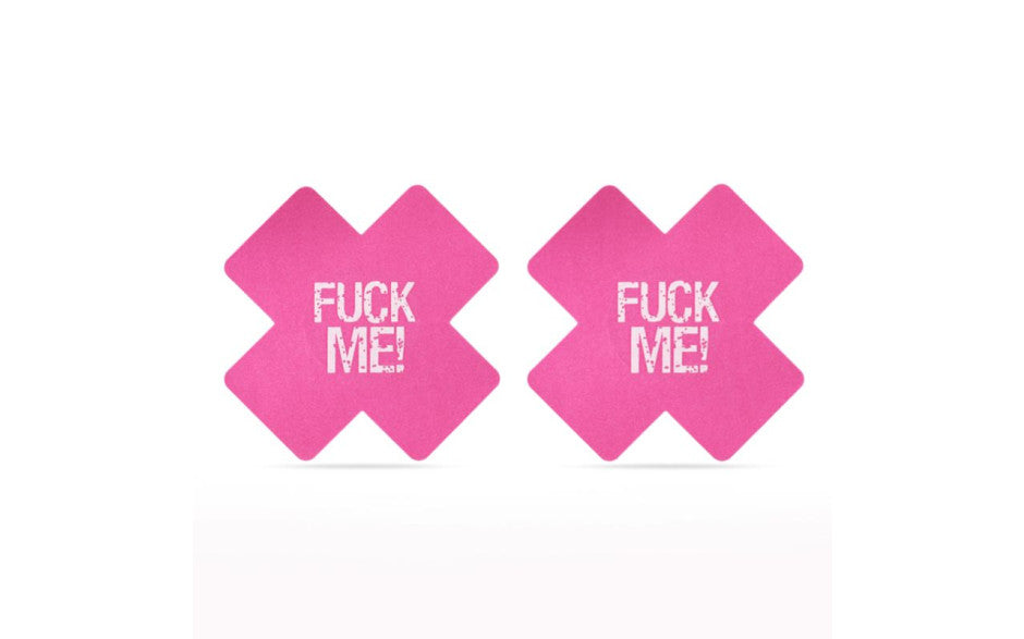 Lovetoy FUCK ME Cross Pattern Nipple Pasties Twin Pack Breast and Nipple Toys