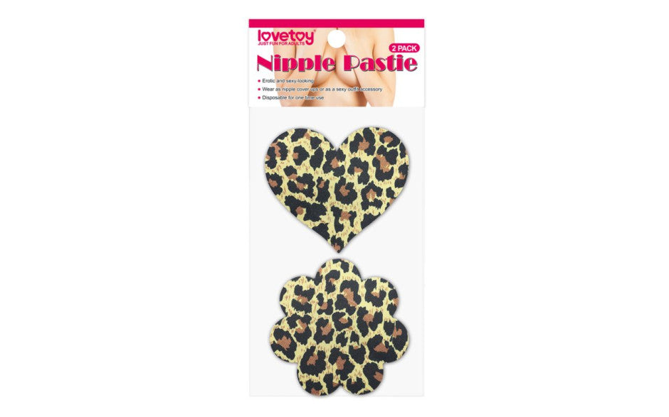 Lovetoy Leopard Sexy Nipple Pasties For Womens Twin Pack Breast and Nipple Toys