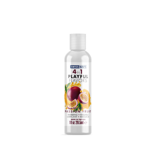 Swiss Navy Playful Flavours 4 In 1 Wild Passion Fruit Lonb Lasting Adult Lubricant - Water Based Lubes