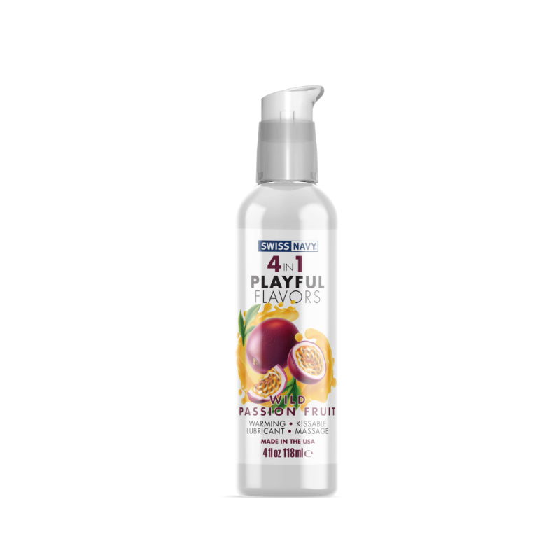 Swiss Navy Playful Flavours 4 In 1 Wild Passion Fruit Lonb Lasting Adult Lubricant Water Based Lubes