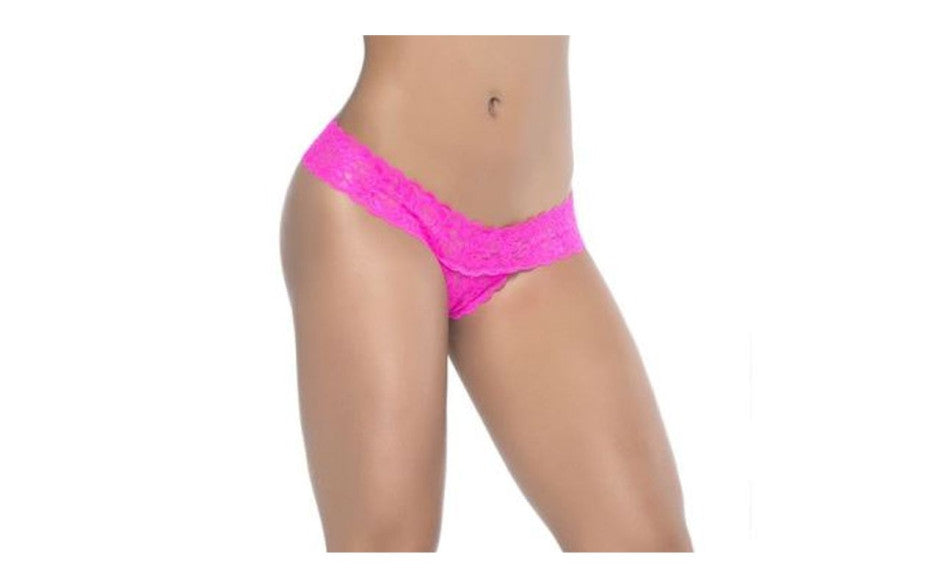 Mapale Peekaboo Crotchless Sexy Womens Thong Pink G-Strings, Panties and Shorts