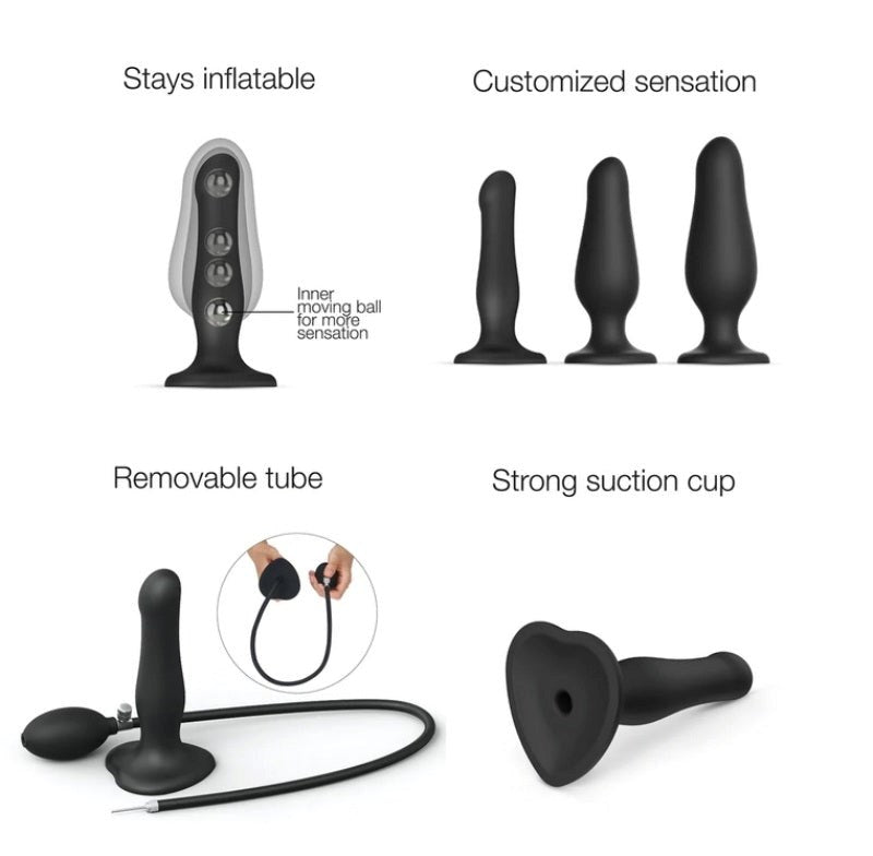 STRAP-ON-ME HYBRID Inflatable Dildo Plug Anal Dildos