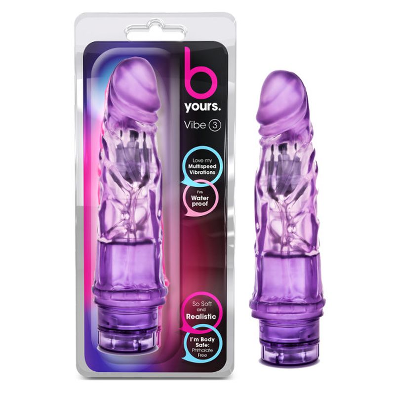 B Yours Vibe No 3 Realistic Vibrator With Veins Vibrating Dildos