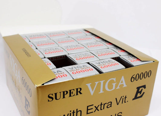 Super Viga 60000 Male Delay Spray CARTON Delay and Excite Sprays