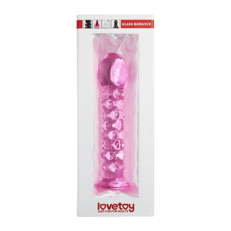 Lovetoy Glass Romance 2 Glass Dildo 7 Inch Pink Glass Sex Toys