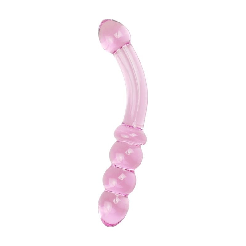 Lovetoy Glass Romance 10 Glass Dildo 7 inch Pink Glass Sex Toys