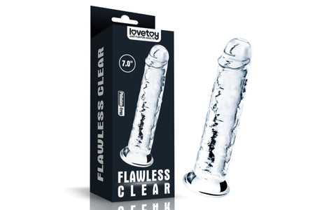Lovetoy Super Realistic Clear Dildo 7 Inch - Realistic Dildos