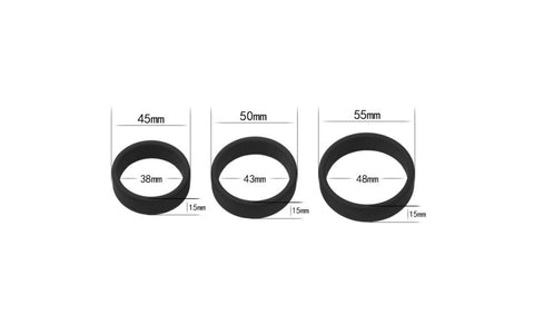 Lovetoy Pro Stretchy Silicone Cock Rings Set 3 Piece - Cock Ring Sets
