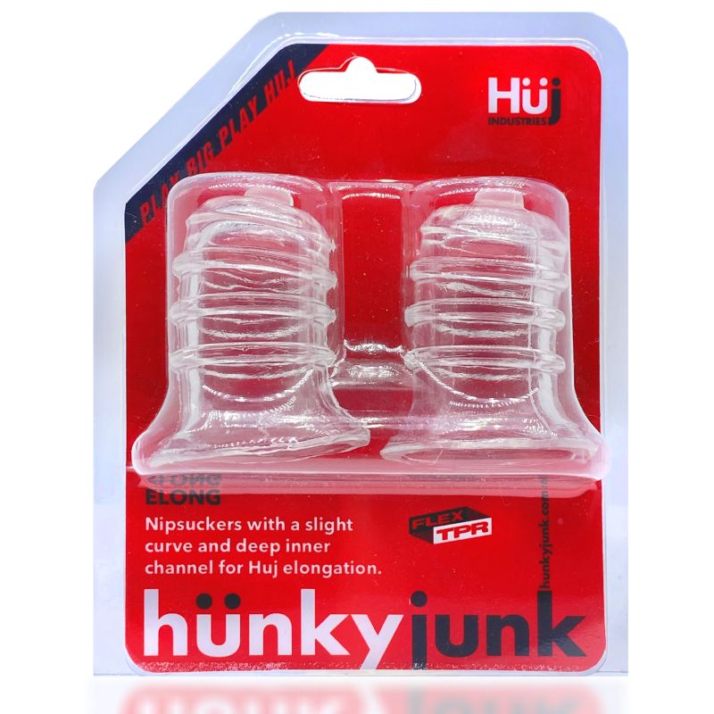 Hunkyjunk ELONG Wide Base TPR Nipsucker Nipple and Clit Clamps