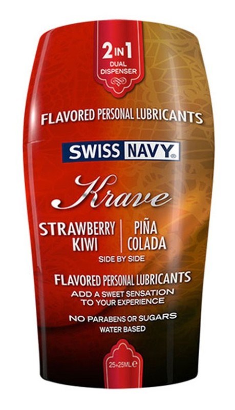 Swiss Navy Krave 2-In-1 Flavored Personal Lubricants 50ml - Delay and Excite Sprays