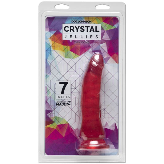 Crystal Jellies 7 Inch Thin Suction Cup Realistic Dong - Realistic Dildos