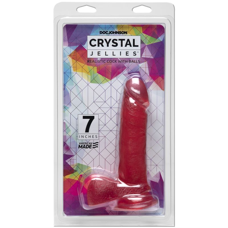 Crystal Jellies 7 inch Realistic Cock With Balls Realistic Dildos