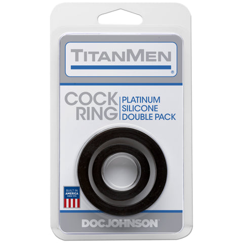 Titanmen Stretchy Silicone Cock Rings Double Pack - Stretchy Cock Rings
