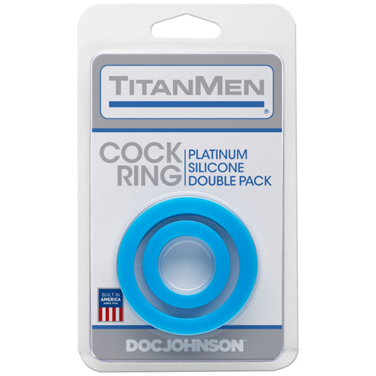 Titanmen Stretchy Silicone Cock Rings Double Pack Stretchy Cock Rings