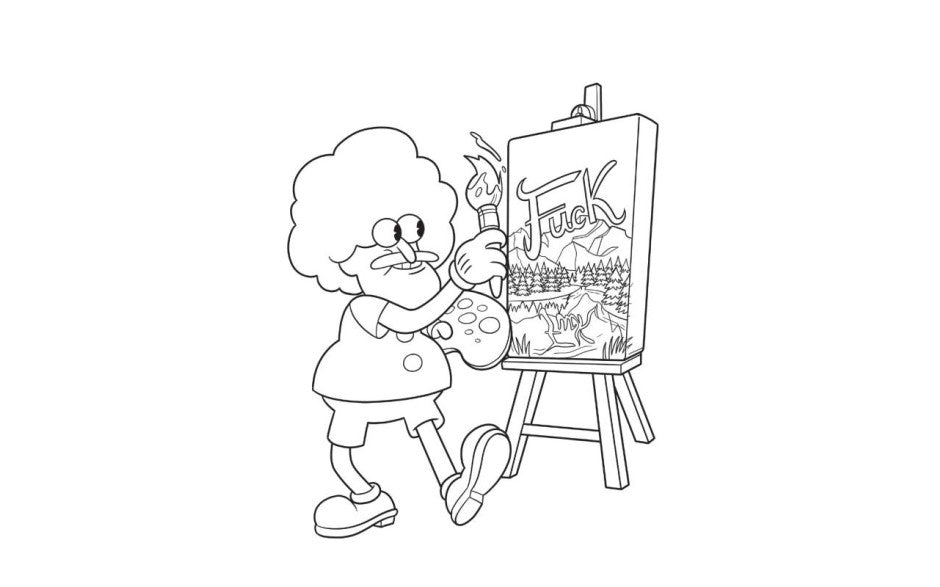 Wood Rocket Suck My Crayon Swear Word Adult Colouring Book Party Gifts and Novelties
