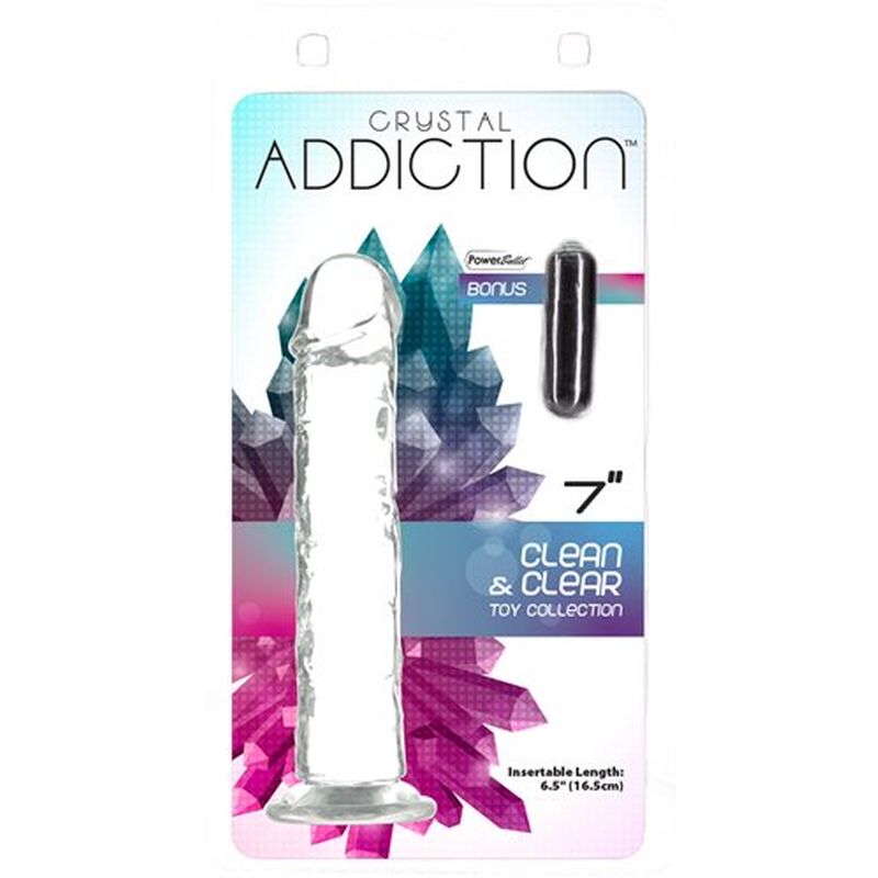Addiction Crystal Realistic Dong Straight Clear Realistic Dildos