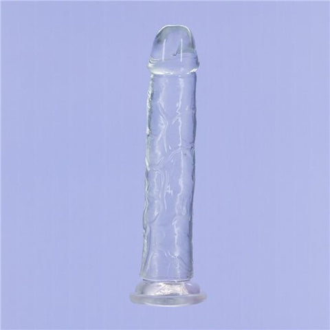Addiction Crystal Realistic Dong Straight Clear - Realistic Dildos