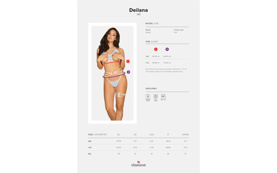 Obsessive Deilana 2 Piece Bra and Panty Set Bras and Bra Sets