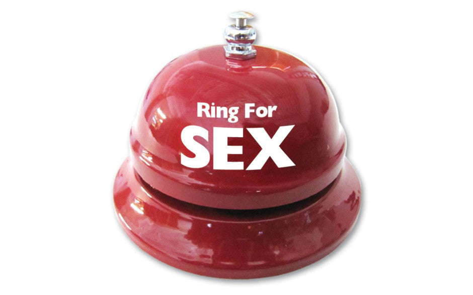 Novelty Ring for Sex Flashy White on Red Table Bell Party Gifts and Novelties